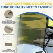 Flroha Fold Down Windshield For Golf Carts Golf Cart Windshield Part Golf Cart Windshield Parts Windshield Replacement Golf Cart Front Windshield Anti-UV Shatterproof For All Seasons fit